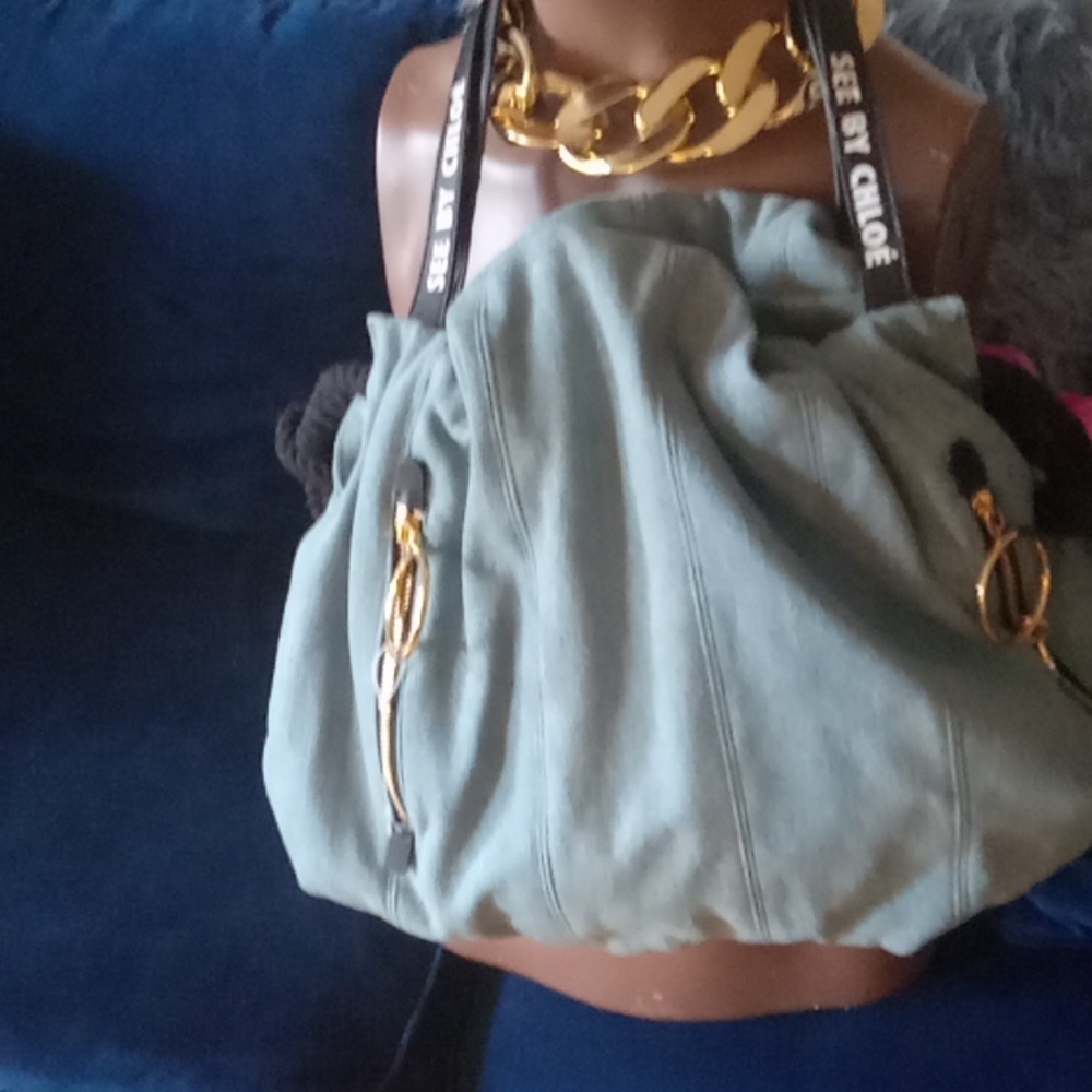 Denim jeans  see by chloe handbag